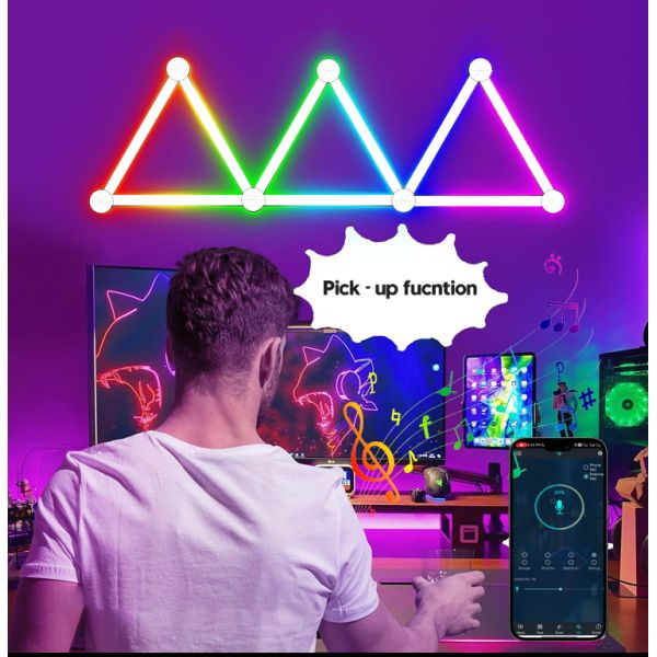 Button APP Control RGB LED Color Changing Gaming Lights 2025 Strip Lights Compatible with Smart Life Music Sync APP