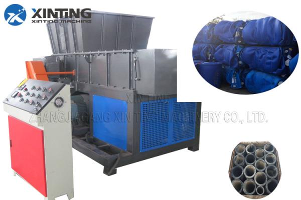PP Woven Bag Single Shaft Shredder , Plastic Film Shredder PLC Control System