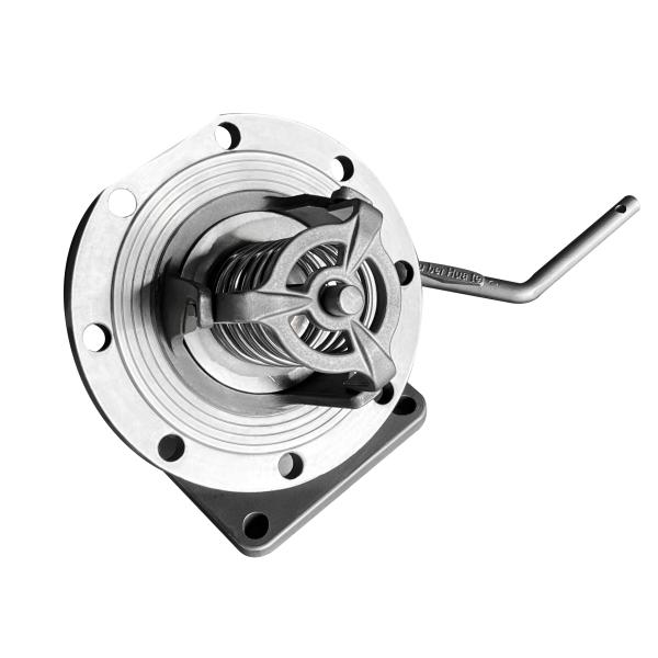 Vanne d'angle en acier inoxydable argenté pour le contrôle et la régulation d'acide chlorhydrique moyen