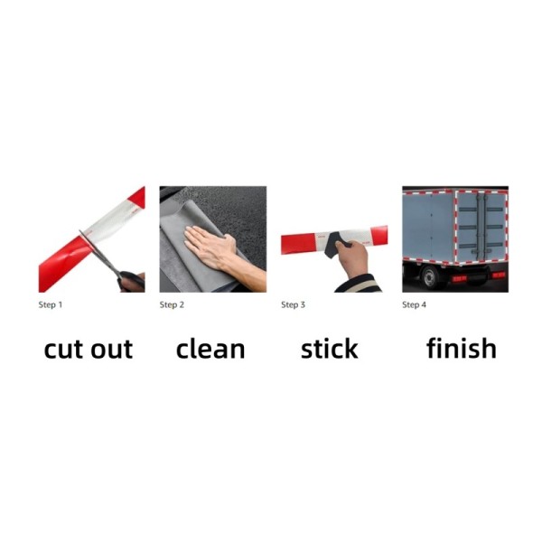 DOT-C2 Reflective Tape Outdoor Waterproof Conspicuity Making Warning Tape for Vehicles Trailers Boats Signs