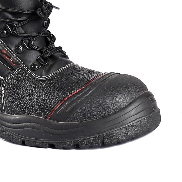 Shengjie Cuero de vaca en relieve superior PU antiperforación Calzado de seguridad a prueba de agua Botas de trabajo para gatos Zapatos de seguridad