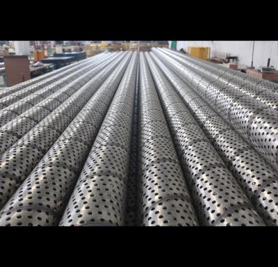 Round Hole Perforated Stainless Steel Cylinder , 316 Perforated Metal Tube