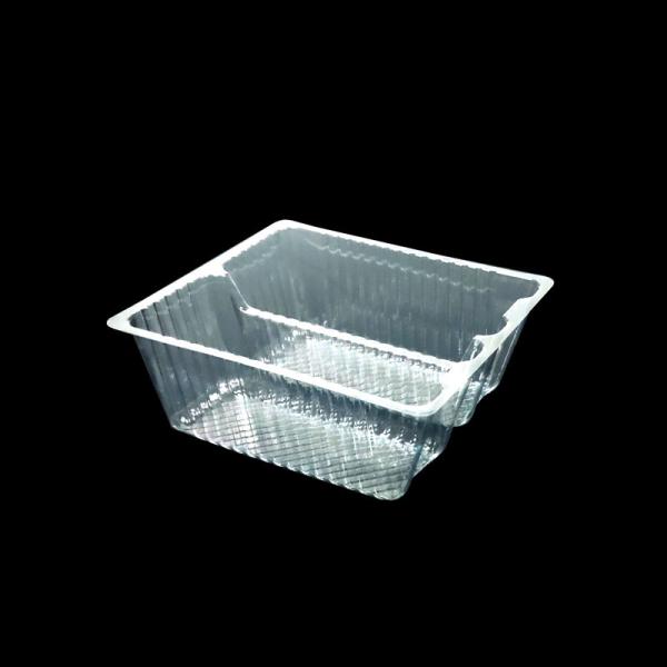 2 Compartment PET Chips Tray Custom Food Grade Clear Plastic Insert For Snack Packaging