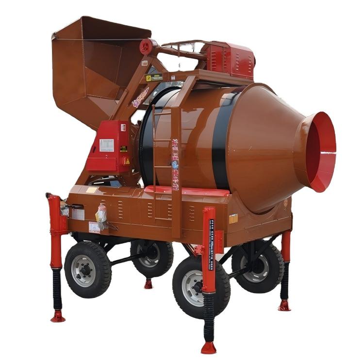 High Efficiency Cement Plant Equipments Portable Tilt Drum Concrete Mixer For Mine Slope & Road Repair