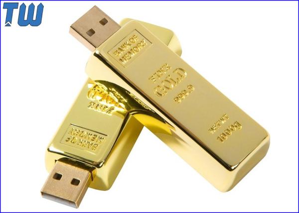 Gold Bar 2GB Driver USB Pen Drive Flash Disk Heavy Full Metal