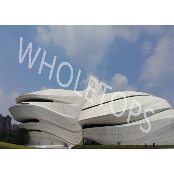 Panneau en aluminium hyperbolique de revêtement blanc de la couleur PVDF pour le