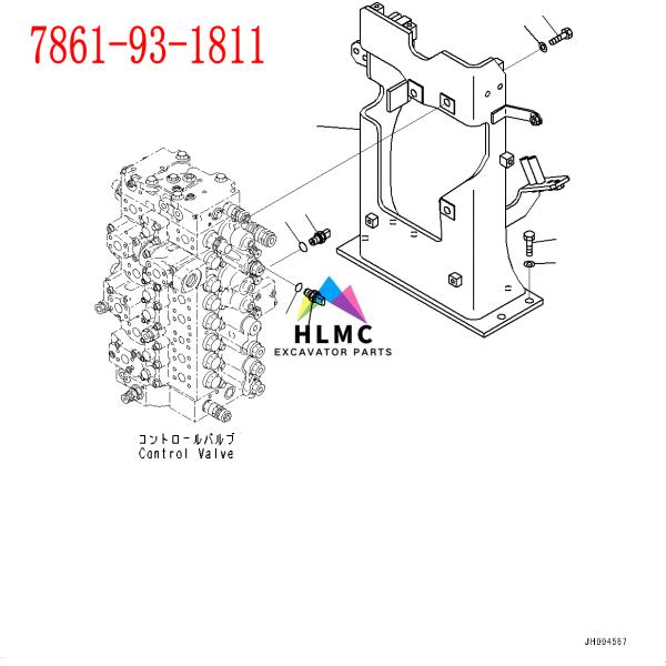 7861-93-1811 7861-93-1812 PC200-8 PC300-8 Excavator Electric Parts High Pressure Sensor