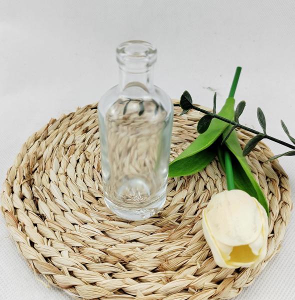 Garrafa de vinho de vidro com cortiça 100 ml Forma redonda Transparente Material do corpo transparente Vidro