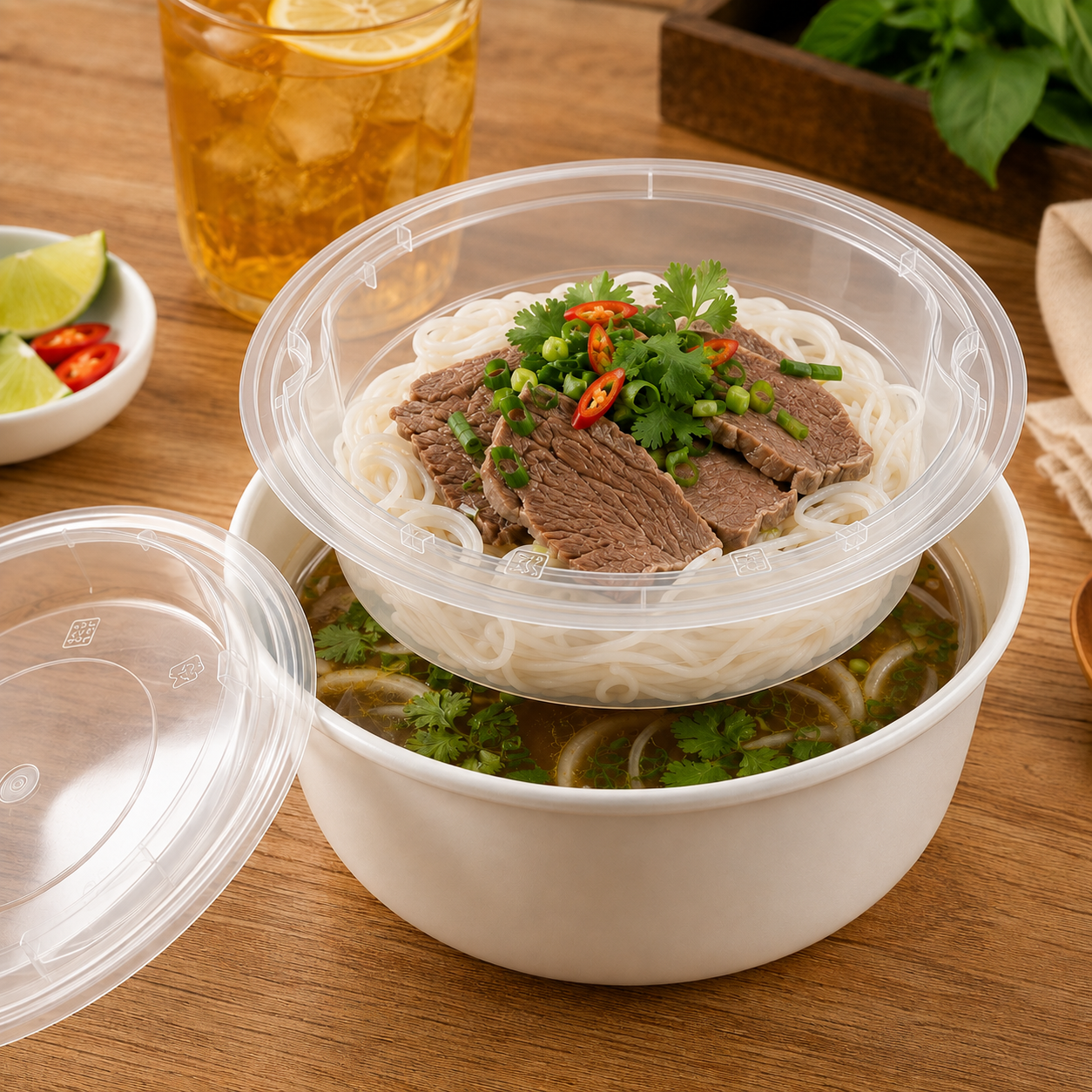 175mm Clear PP Injection Molded Inner Tray for Toppings Meal Inserts