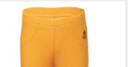 Plain Woven Cotton 95% Spandex 5% Children Dark Yellow Trousers