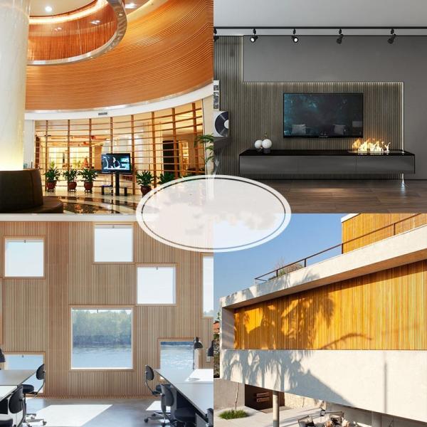 Environmental Friendly Interior WPC Wall Panel 159MM*10MM Quick Installation