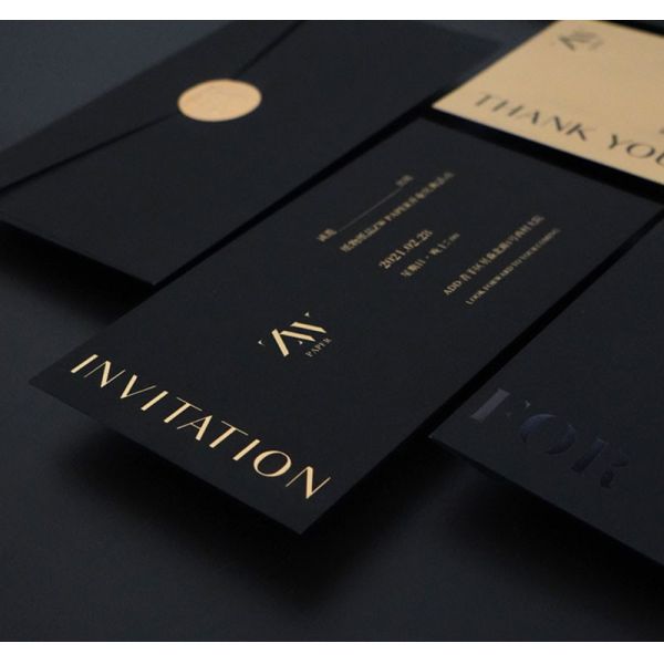 C6 B6 Luxury Black Business Invitation Gift Card Envelopes Design For Company Anniversary