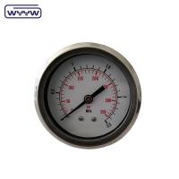 63 mm d'acier inoxydable, jaugeur de pression rempli de liquide, résistant aux chocs