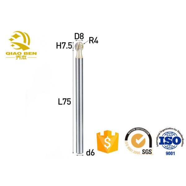 Los molinos de extremo sólidos de la nariz de la bola del carburo del tungsteno
