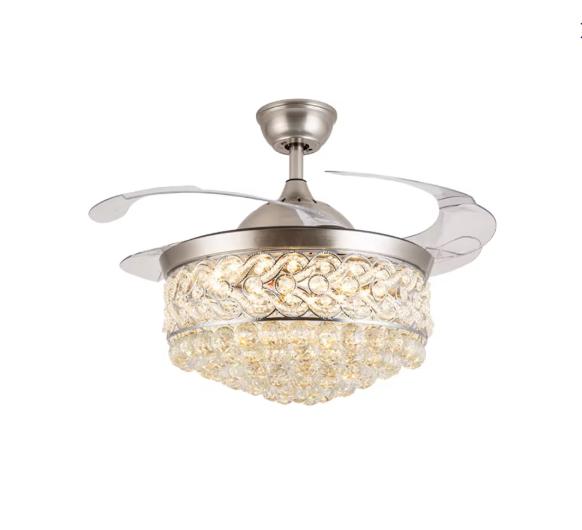 Ventilateur de plafond LED de luxe avec lumière et télécommande