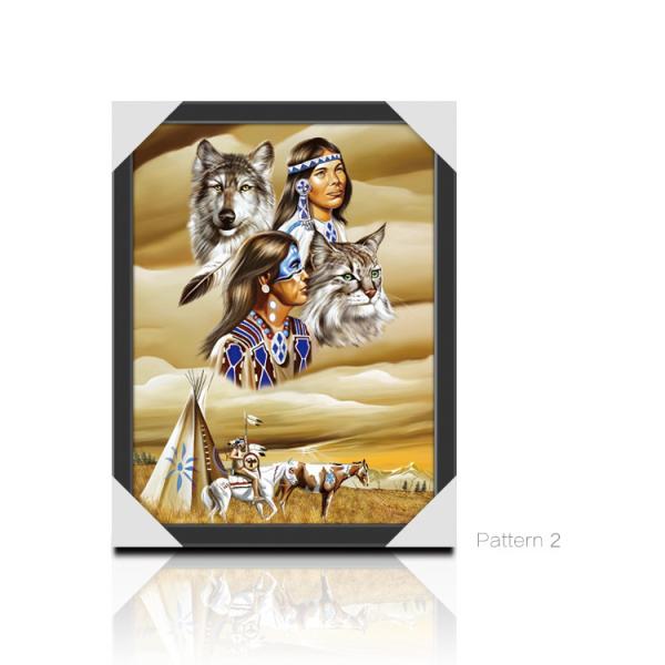 3D Picture Paper Frame Lenticular Printing Services PET Custom Design Stand Or Hang Decoration