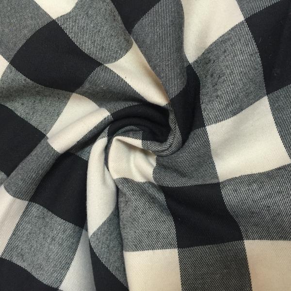 Fashion Lightweight Polyester Fabric One Side Brushed Yarn Dyed Fabric 59 Width