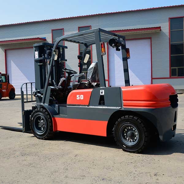 3m Mast Cpcd50 5 Ton Diesel Forklift Chinese Engine Counterbalance Trucks Orange