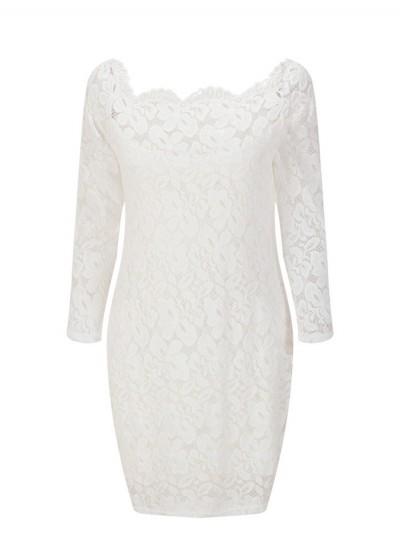 Elegant off Shoulder Lace Bodycon Midi Dress for Woman Elegant off Shoulder Lace Bodycon Midi Dress for Woman