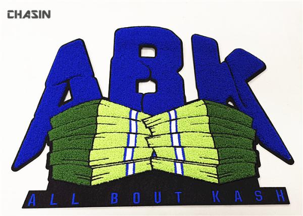 Chenille Embroidered Iron On Patches Appliques For Jacket 's Back