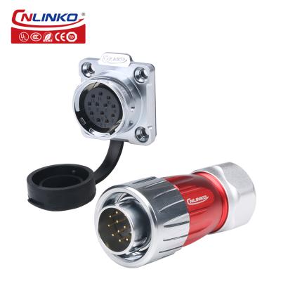 CNLINKO M20 Male Female Electrical 220V 500V Plug and Socket 12 Pin Wire Connector Waterproof Power signal Connector
