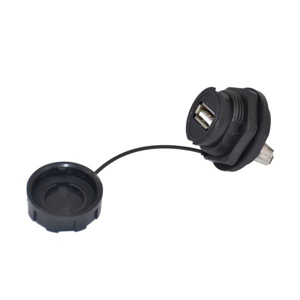 Waterproof USB Connector Panel Mount IP68 USB Type C Female Connector