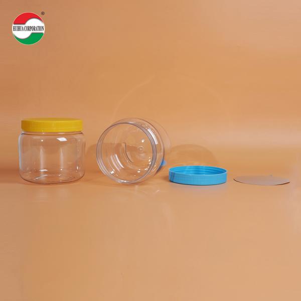 1100ml OEM Customized Color PET Cap Transparent PET Plastic Can for Milk Powder