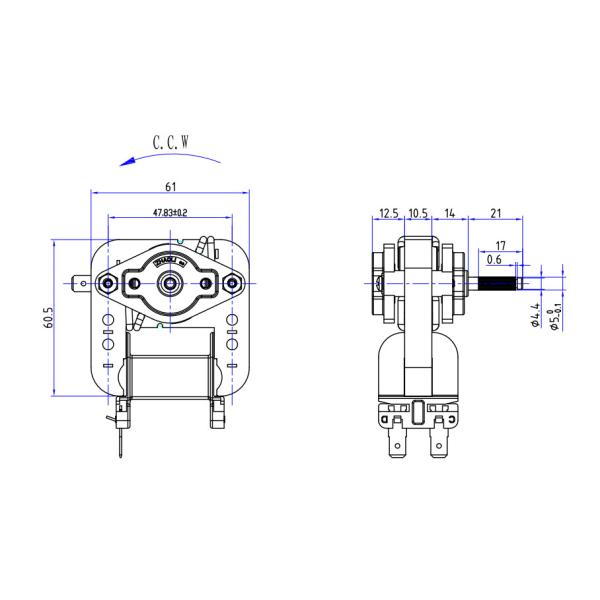 240V Convection Oven Fan Motors 50HZ 15W Explosion Proof