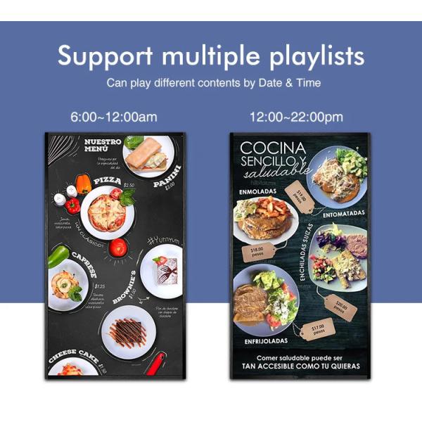 86-дюймовый стенный рекламный экран, металлический корпус и закаленное стекло