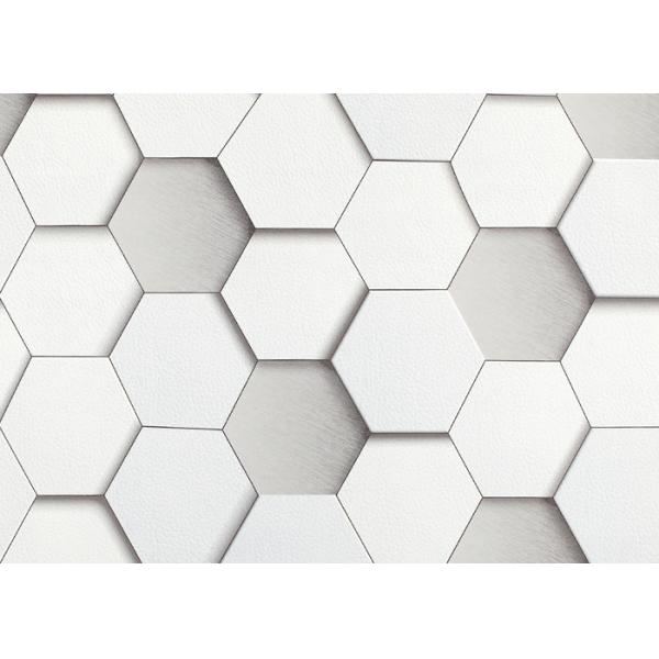 Greywhite Removable Modern 3D Wallpaper for Living Room 1500g Mould Proof
