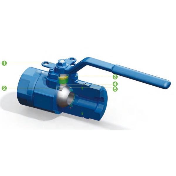 Forged Side Entry Soft - Seated Industrial Ball Valve 2 / 3 Piece Body Style