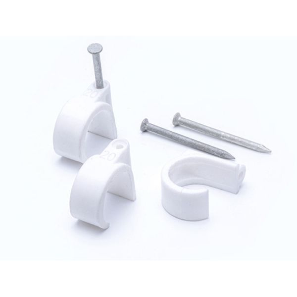 1.8*18mm Nail Cable Clip Fixable Professional Plastic Wall Cable Clip