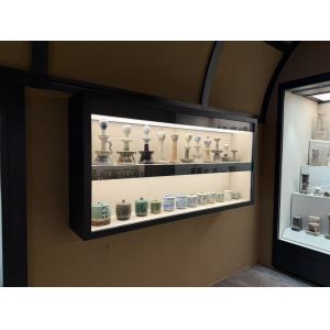 Functional Museum Hanging Display Cabinet with Double Layered Glass Design