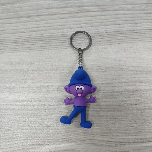 Custom 2D 3D PVC Keychains Soft Rubber Cartoon Anime UV Printing Digital Mockup with Your Logo Low MOQ Factory Direct Supply