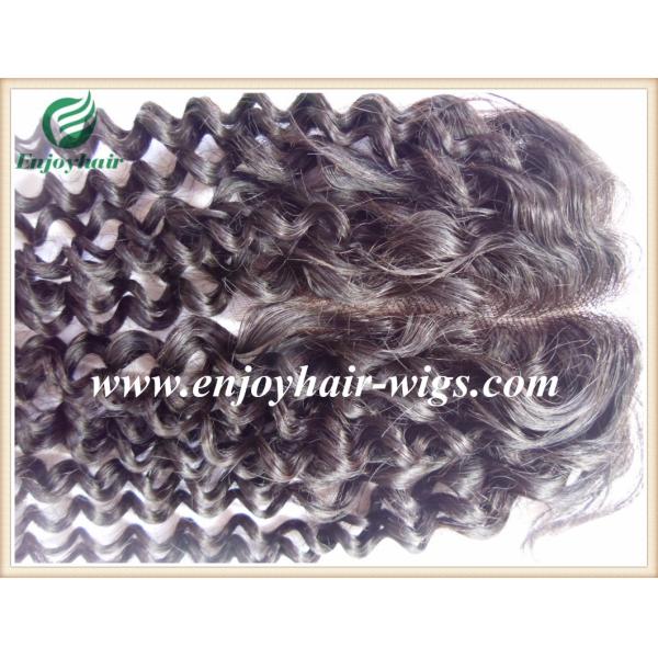 Lace top closure 4''x4'' ,malaysian virgin hair natural color curly 10''-24''length