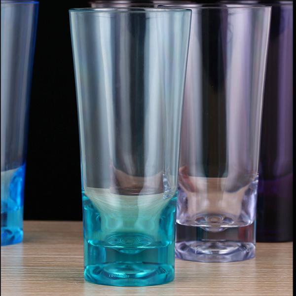 Stackable Hi Ball Plastic Tumbler Glasses Colorful Unbreakable SAN Vodka Shot Glasses