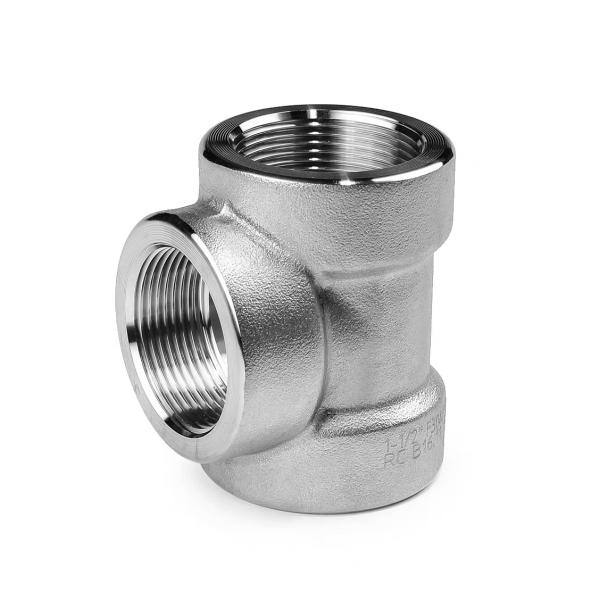 Stainless Steel 304 316 316L 3000 LB 6000LB Forged Tee For High Pressure Pipe Fittings