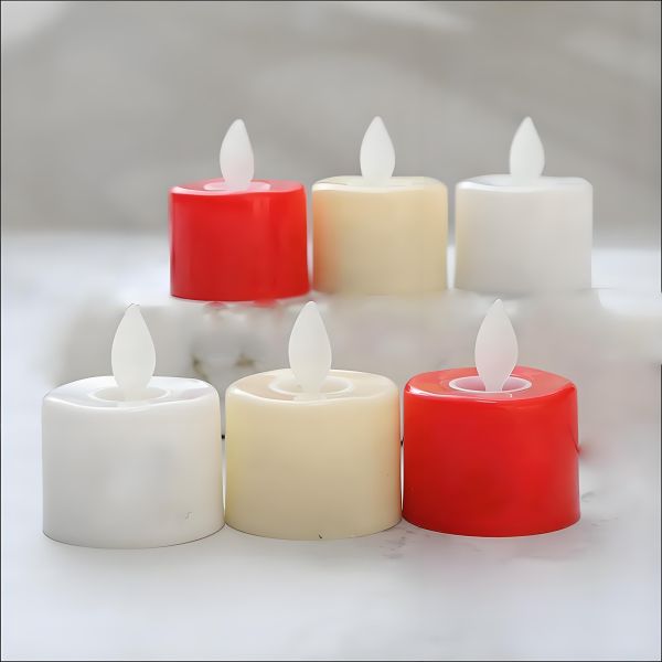 Cordless Remote Tea Light Candles Plastic Electric Tea Light Candles White / Yellow / Red