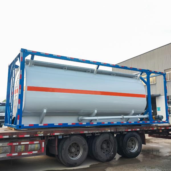 20ft ISO Tanker Container For Liquid Chemical Caustic Soda Length 20' Solution