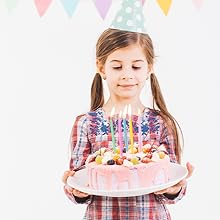 Rainbow Birthday Candles - Colorful Birthday Candle Cake Candles Cupcake Candles For Birthday, Wedding & Lucky