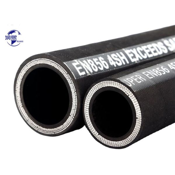 4SP 4SH Reinforced High Pressure Hydraulic Hose Weather Resistant Rubber Oil Hose