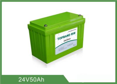 densidade de alta energia recarregável da bateria do fosfato do ferro do lítio de 24V 50Ah