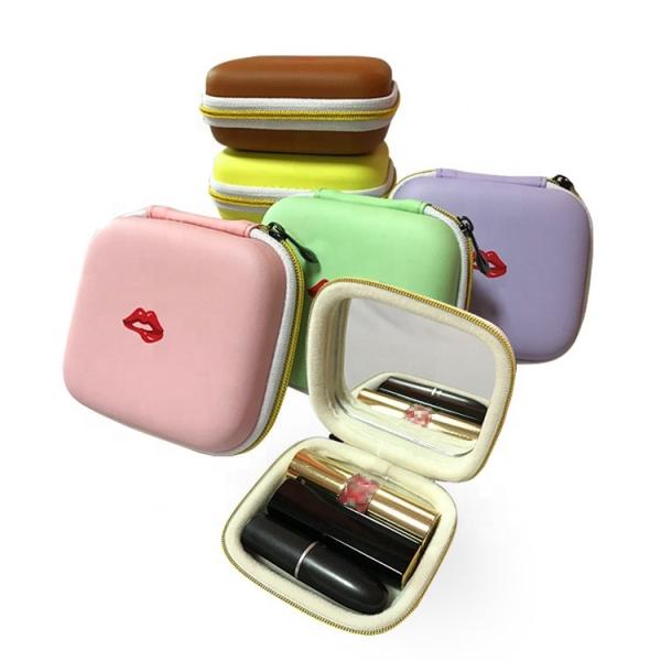 9*8*4cm Lipstick Clutch Bag , ISO9001 Small Makeup Bag With Mirror
