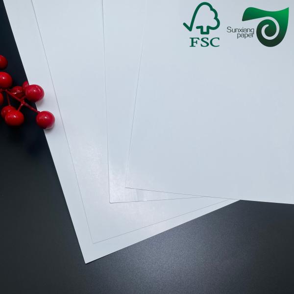 FSC 170gsm 180gsm Double Side Coated C2S Art Paper For Trademarks Virgin Wood Pulp