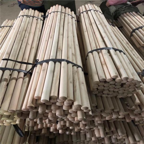 PVC Coated Wooden Broom Stick 120cm Eucalyptus Solid Wood Mop Handle