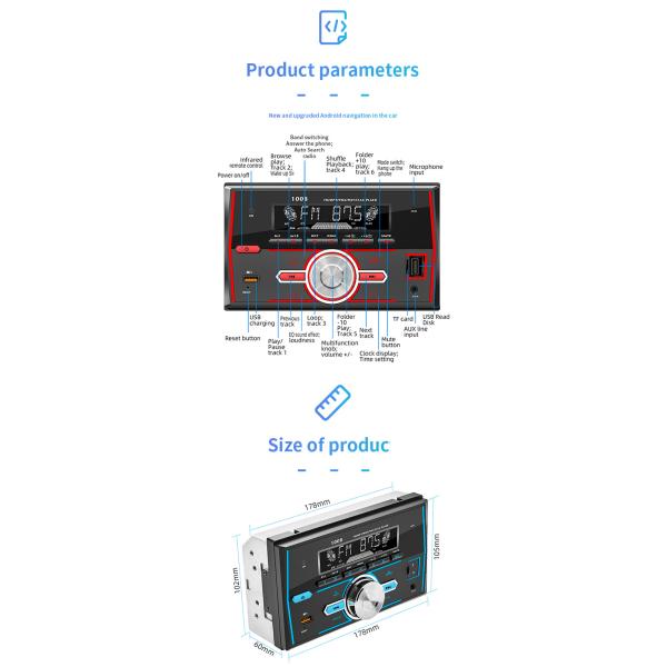 CE андроида планшета держателя автомобиля Bluetooth DIN MP3 2