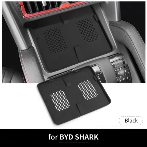 BYD Shark 2024 Wireless Charger Storage Box Plastic Non-Slip Mat Anti-Dust Dashboard Phone Accessory