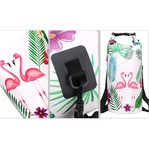 20 Liter Waterproof Hiking Backpack , Colorful Printing PVC Dry Bag Various Color