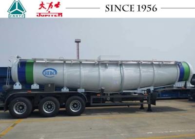 V Shaped Acid Tanker Trailer Large Safety Factor For Cross Border Transport