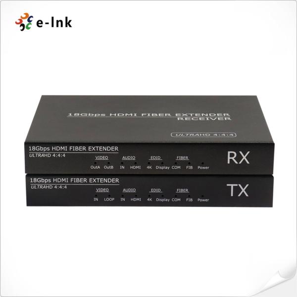 4K@60Hz 4:4:4 Audio-Video Fiber Optic Extender 18Gbps 10km Uncompressed AV